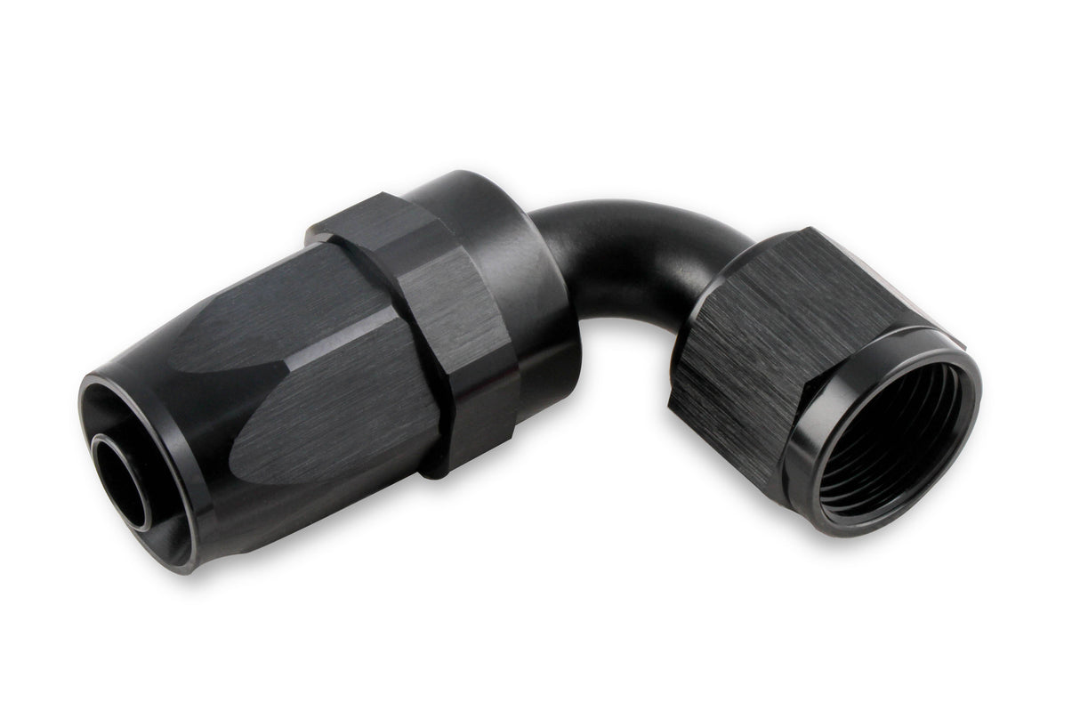 Mr Gasket -10 AN 90 Degree Swivel Hose End - Black - 229010-BL