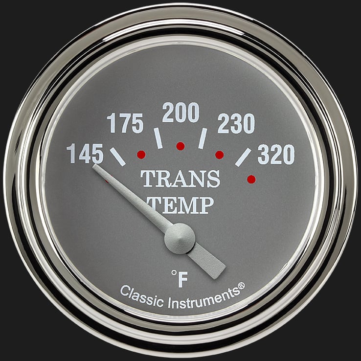 Classic Instruments Silver Gray 2 5/8" Transmission Temperature Gauge - SG227SLF