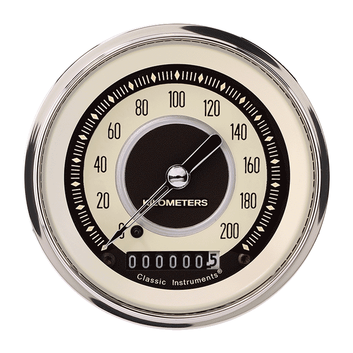Classic Instruments Nostalgia VT 3 3/8" Speedometer - NT59SHC