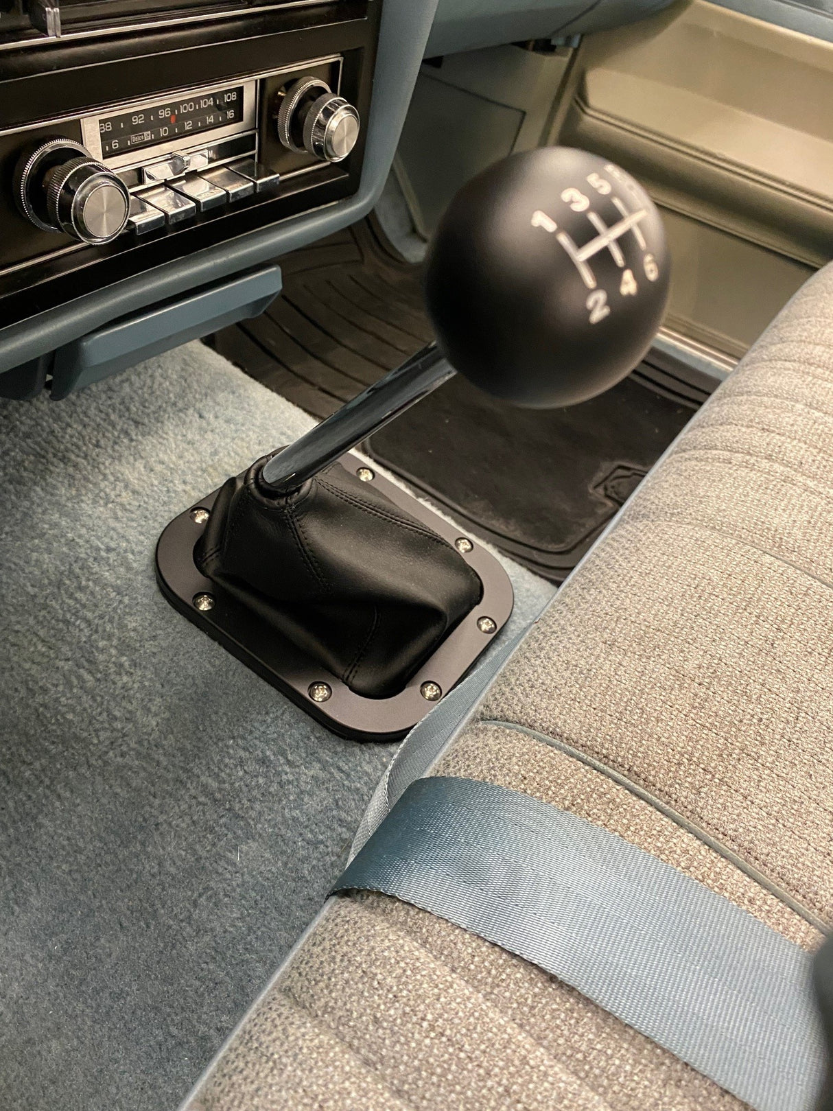 Hurst Billet Shifter Boot and Bezel - Rectangular - Black Finish - 115500HST