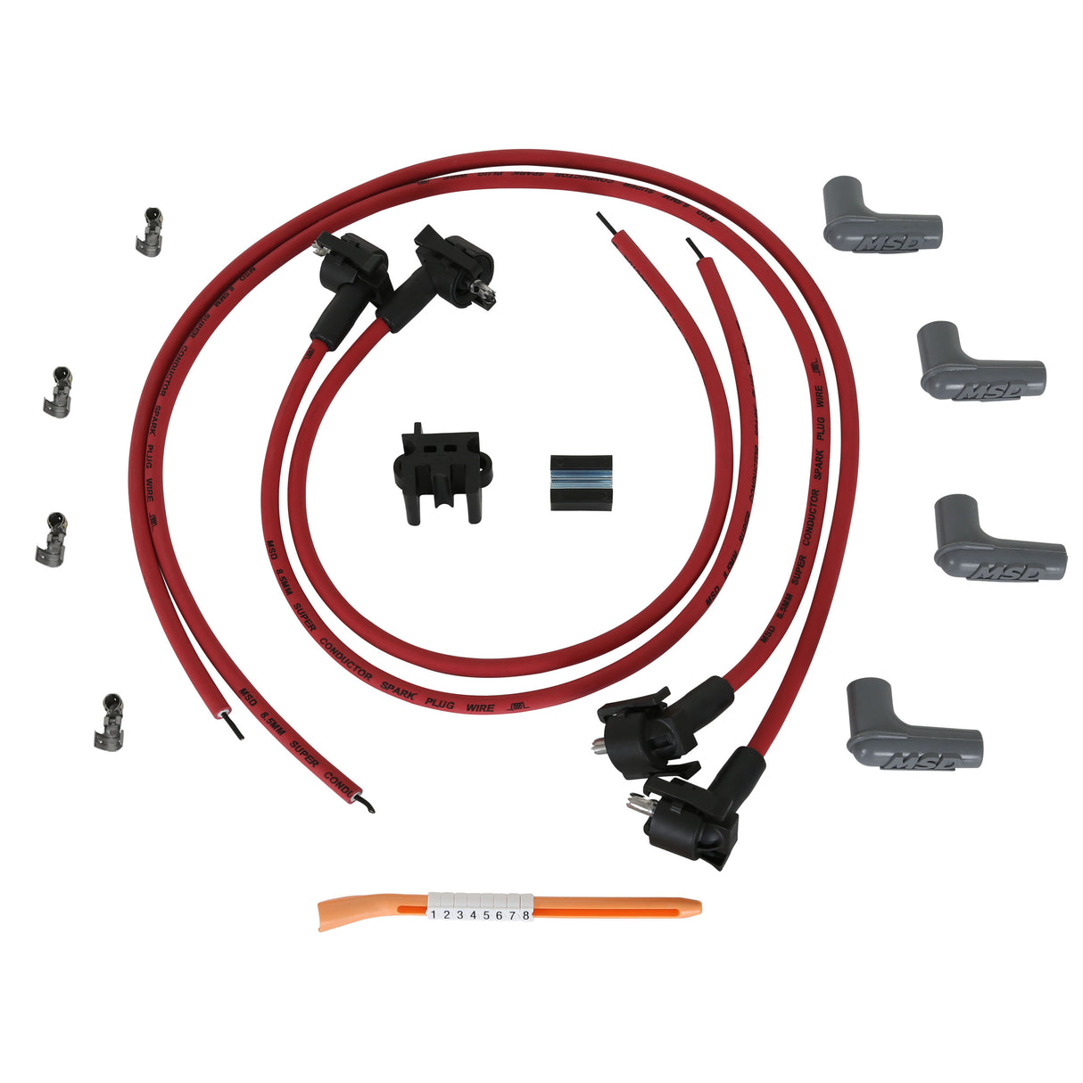 MSD Super Conductor Spark Plug Wire Set, 4 Cylinder Midget - 31689