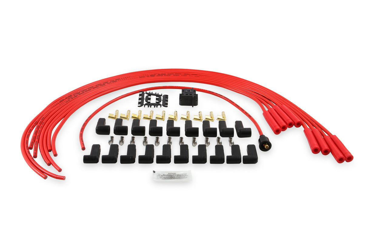 ACCEL Spark Plug Wire Set - 8mm - Universal - Red Wire with Red Straight Boots - 5040R