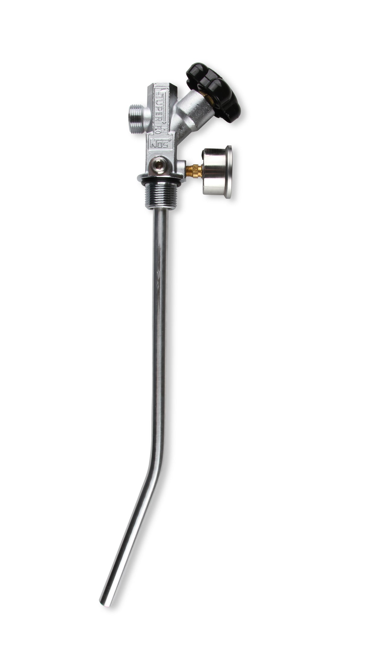 NOS 10 lb. Bottle Super Hi-Flow Valve Assembly with Siphon Tube and Black Gauge - 16137ABNOS