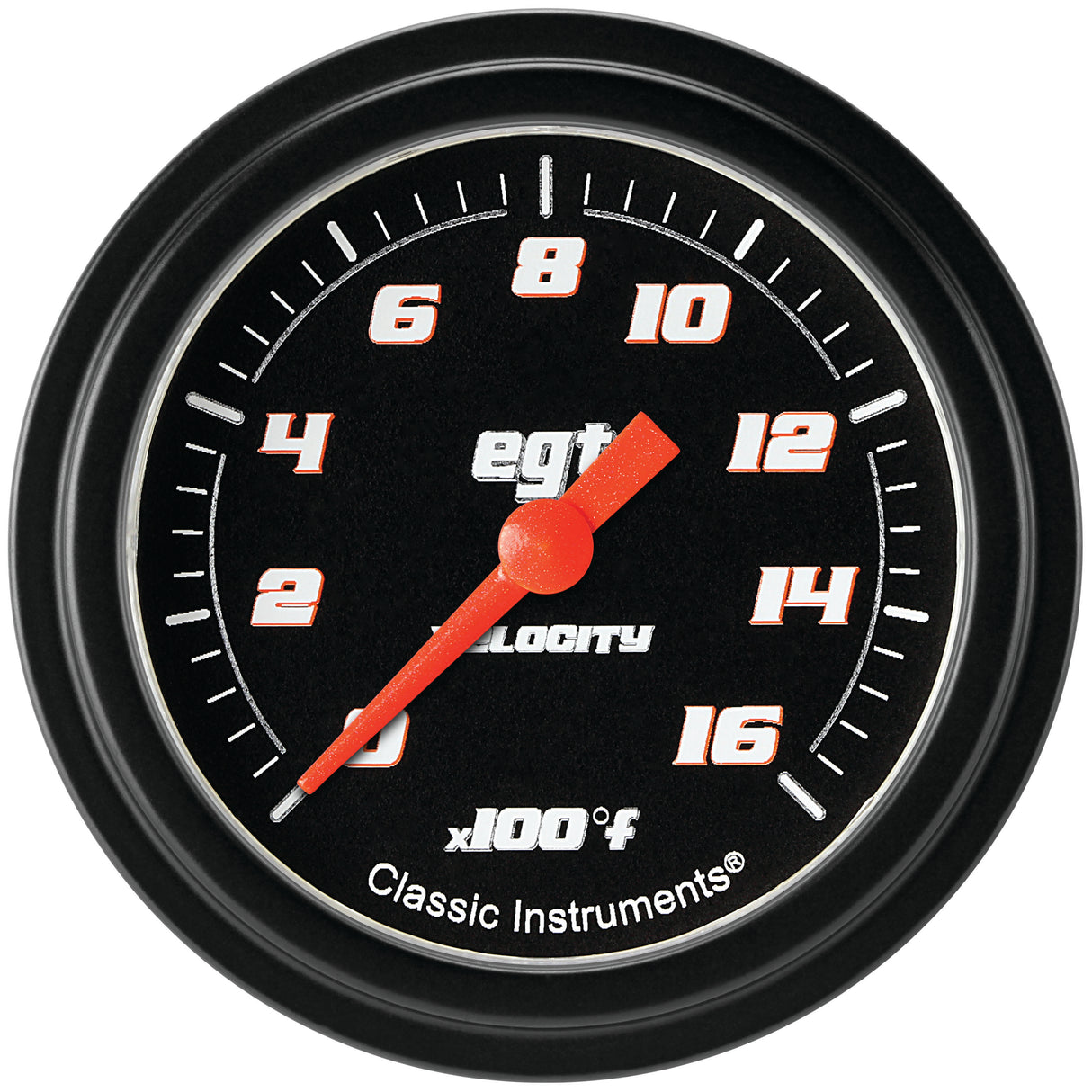 Classic Instruments Velocity Black 2-5/8" Exhaust Gas Tempature Gauge - VS398BBLF