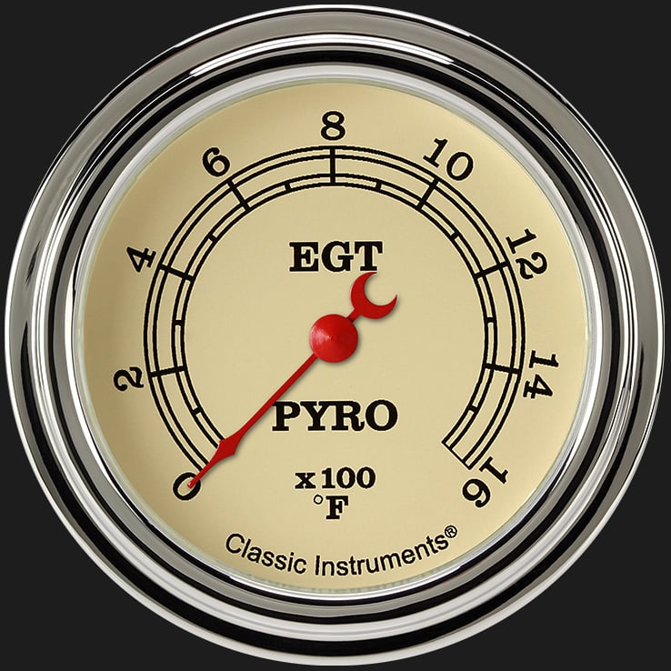 Classic Instruments Vintage 2-5/8" Exhaust Gas Tempature Gauge - VT398SLF