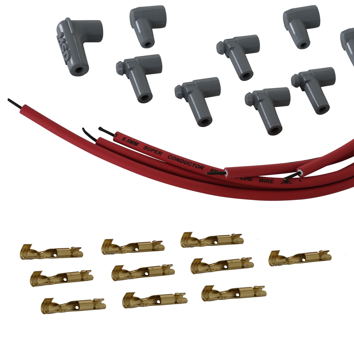 MSD Super Conductor Spark Plug Wire Set 4 Cyl Multi-Angle Plug, Socket/HEI - 31159