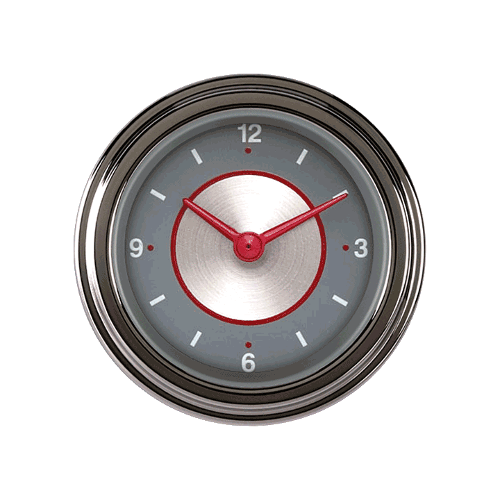 Classic Instruments Silver Series 2 1/8" Clock - SS90SLF