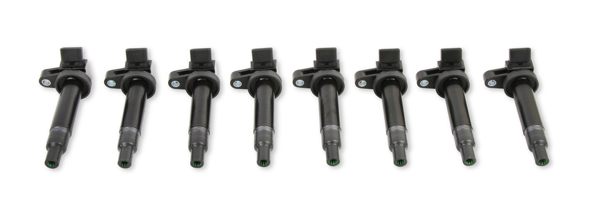 ACCEL Ignition Coils - 1998-2010 Toyota, 4.7L/Lexus 4.3L, V8 Engines, 8-Pack, Black - 140083K-8