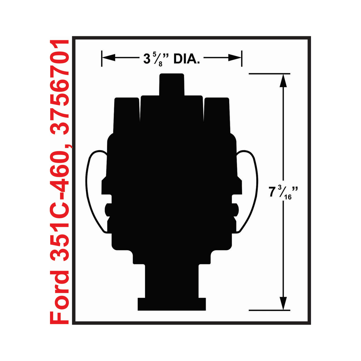 Mallory Unilite Distributor Ford 351C-460 - 3756701