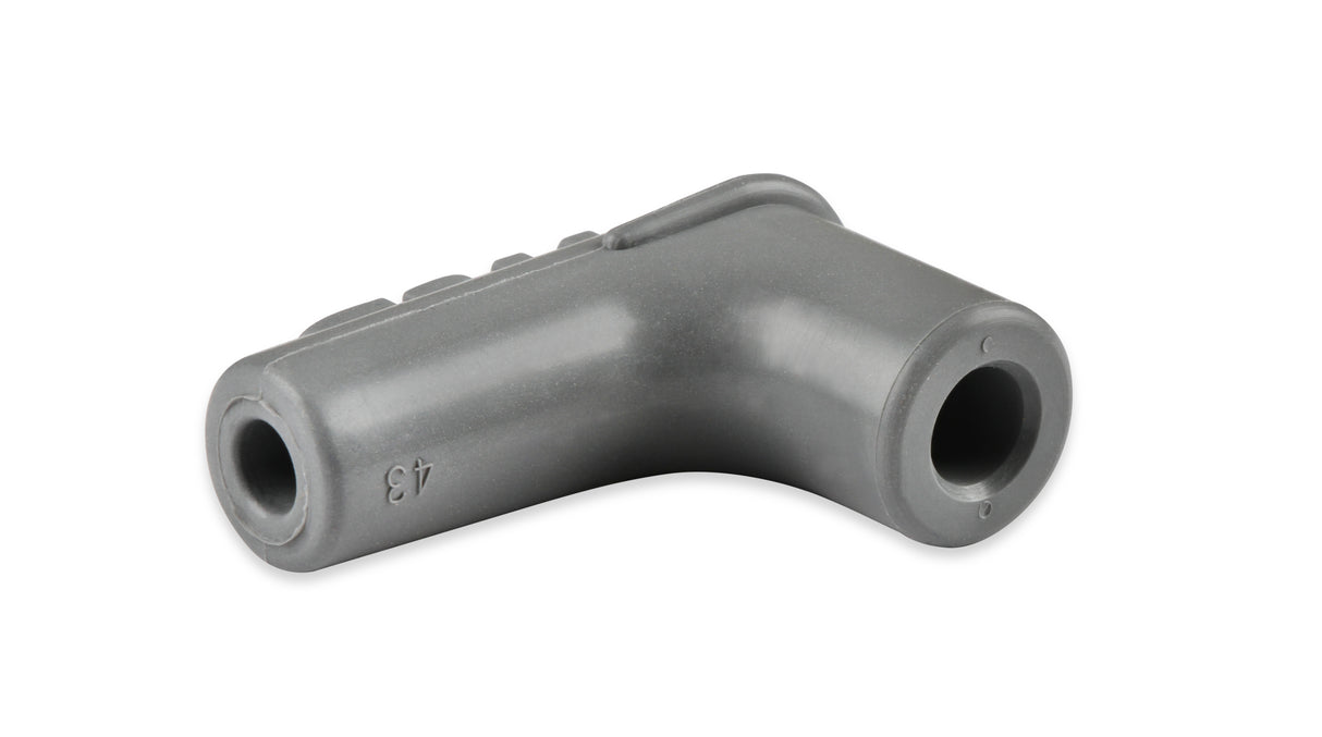 MSD Boots, 90 Degree Logo Spark Plug, Gray Silicone 50EA - 34514