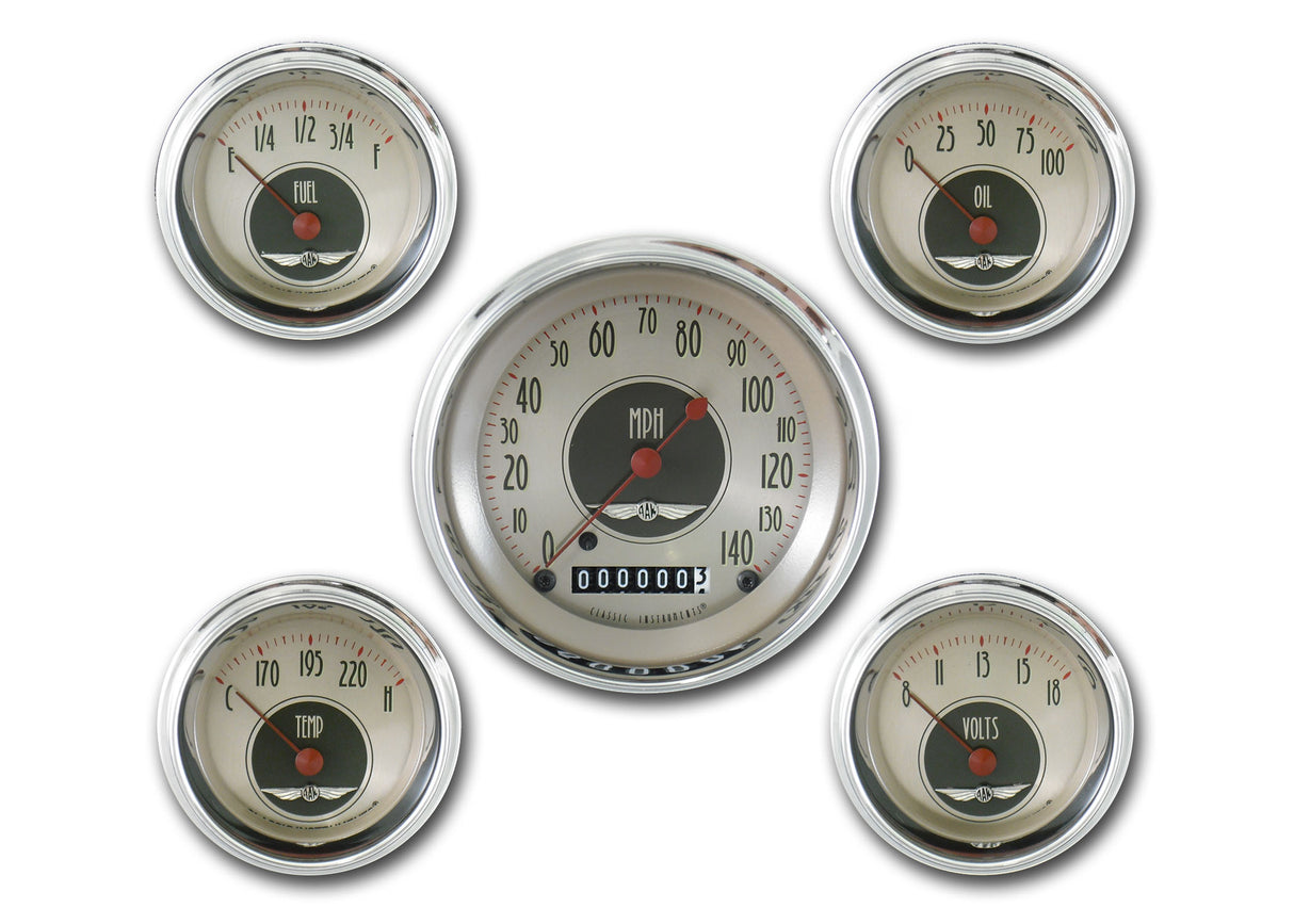 Classic Instruments American Nickel 5 Gauge Set - AN00SHC