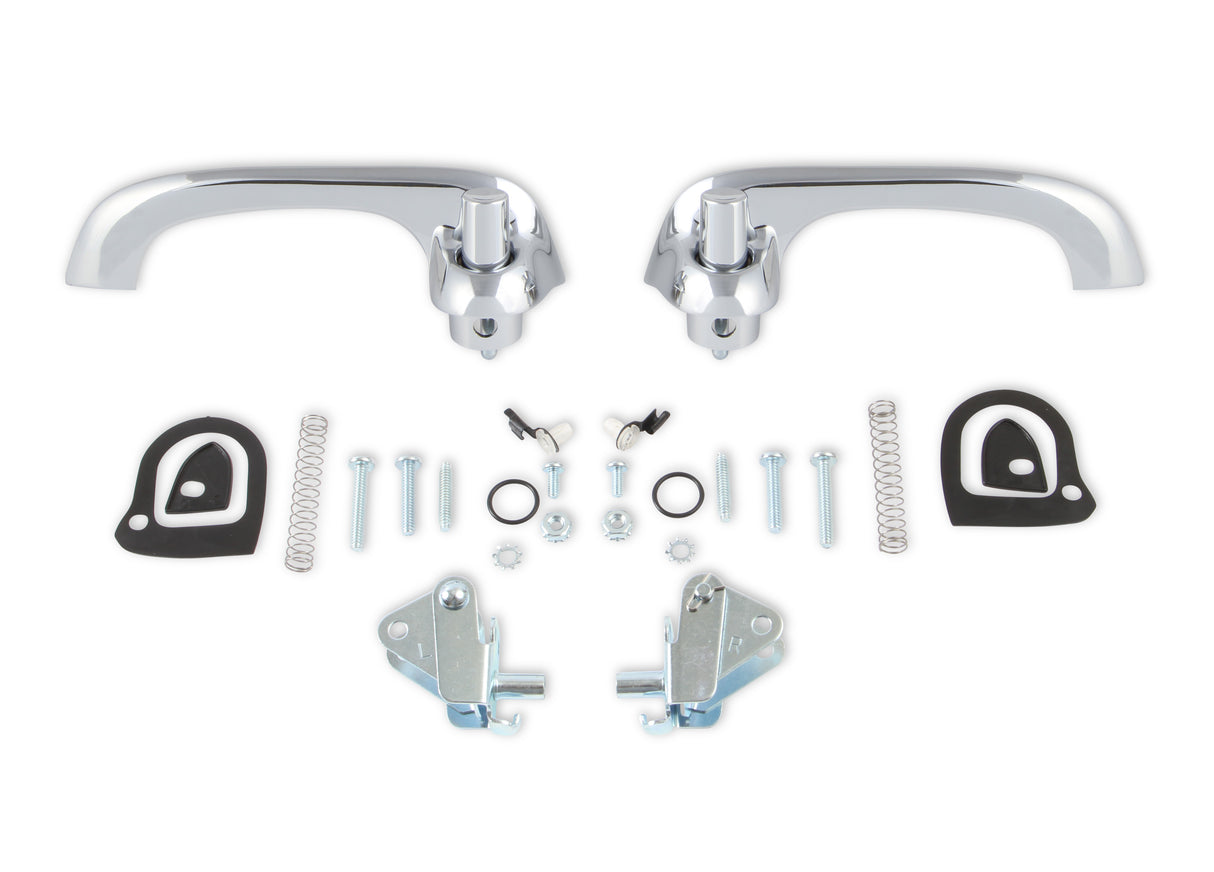 Scott Drake Exterior Door Handle Kit Chrome Show Quality - C4DZ-6222404-5P