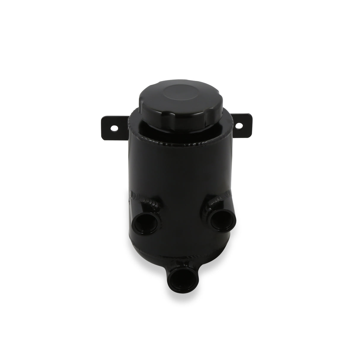 Holley 198-212 Power Steering Remote Reservoir - Black Aluminum with Bracket