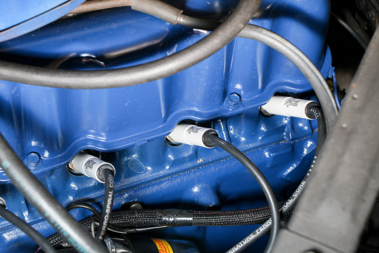 ACCEL Spark Plug Wire Set - Universal - 180 Deg White Ceramic Boots - 9000C