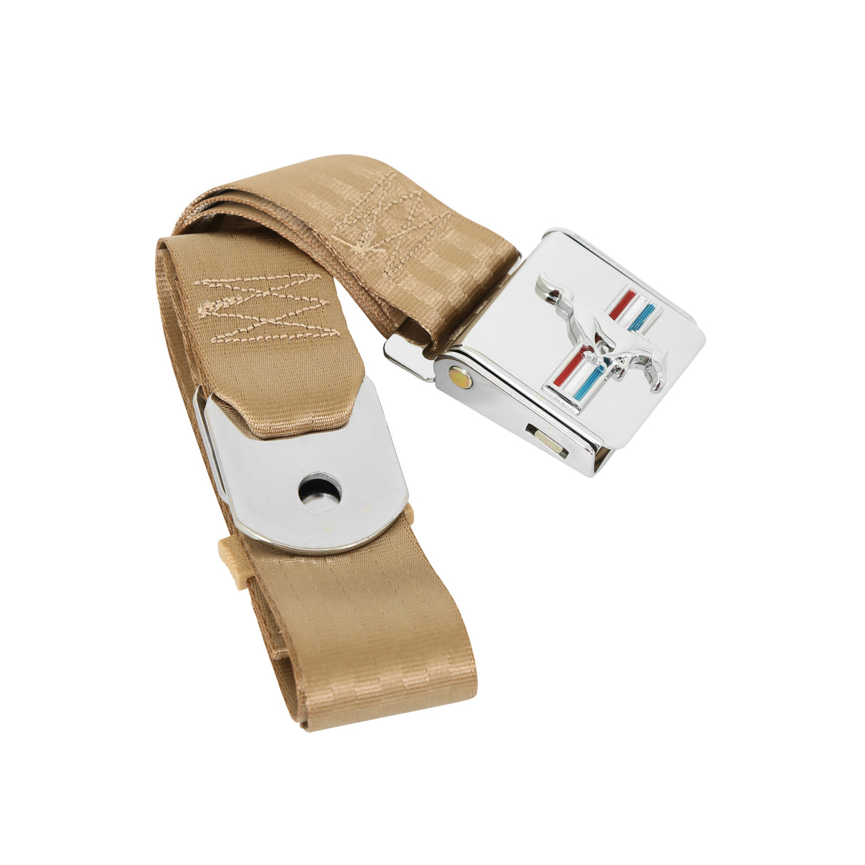 Scott Drake Seat Belt Set with Mustang Emblem - SB-PR-H