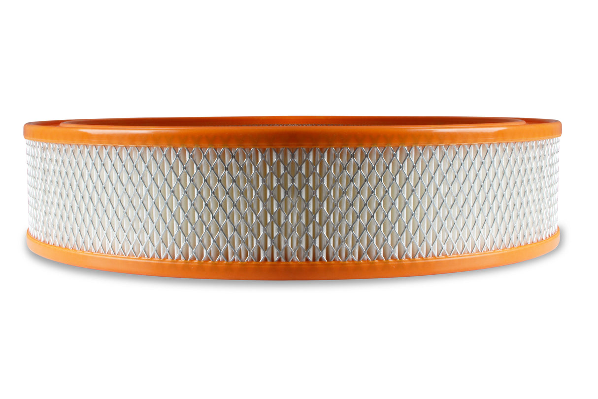 Holley 120-179 Air Filter - 14"x3" - White Paper Element - Orange Ring