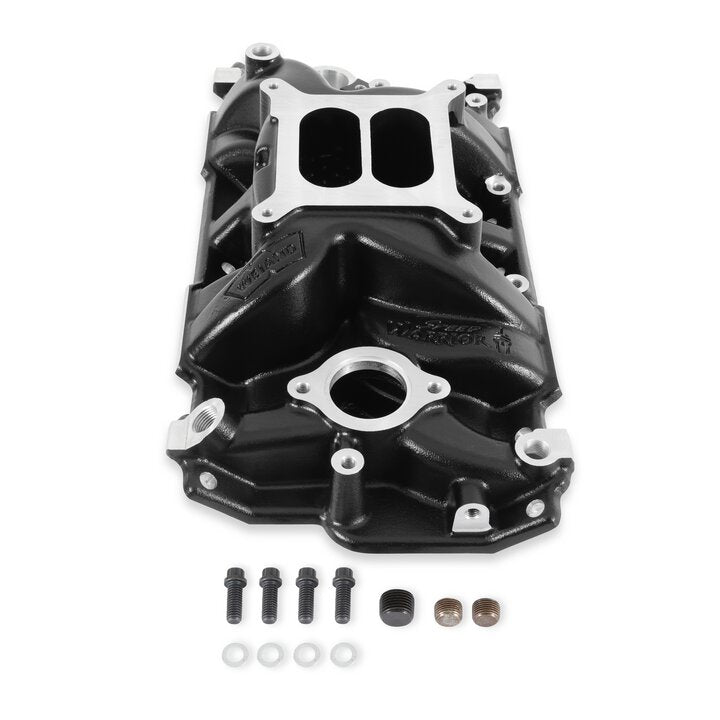 Weiand Speed Warrior Intake - Chevy Small Block V8 - Black Ceramic Coated - 8150BK