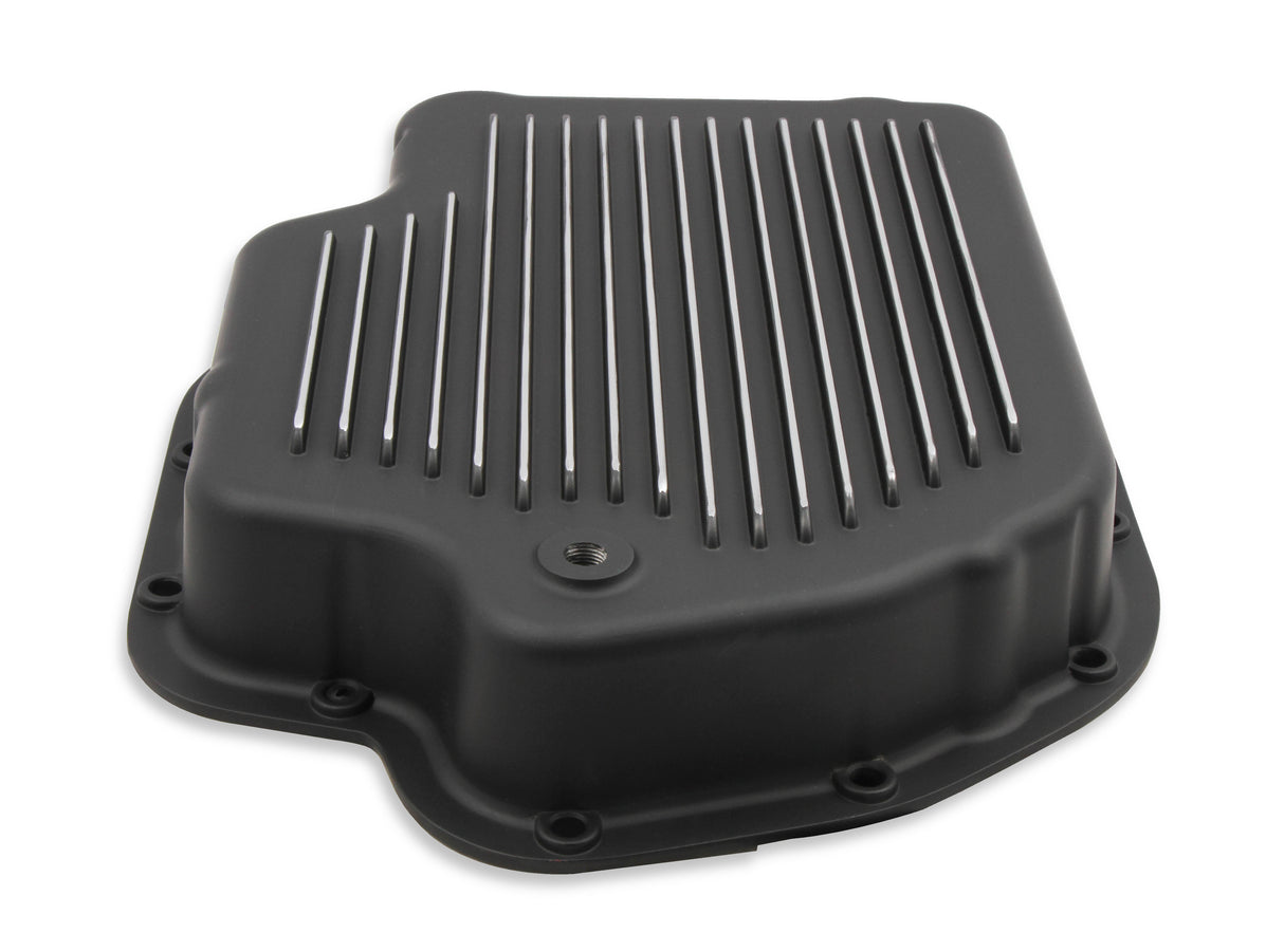 Mr Gasket Transmission Oil Pan - Black Aluminum - 9796BMRG