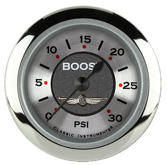Classic Instruments All American 2 1/8" Boost Gauge, 30 psi - AW142SRC