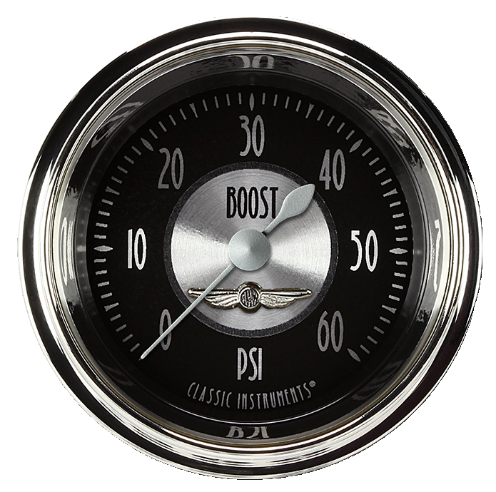 Classic Instruments All American Tradition 2 1/8" Boost Gauge, 60 psi - AT143SHC