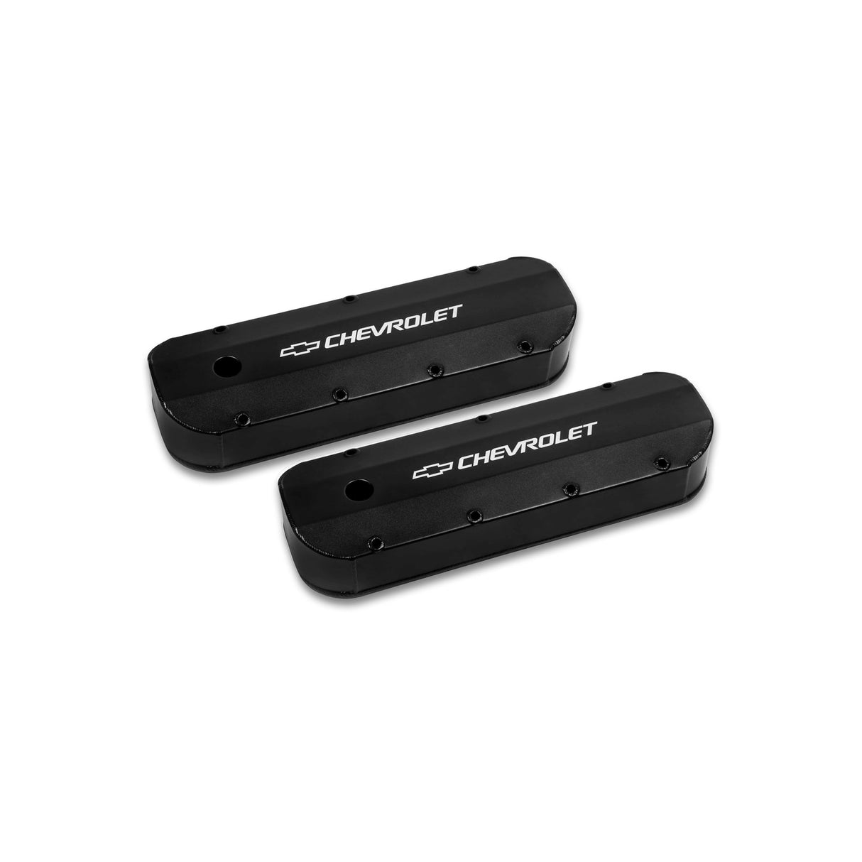 Holley 241-279 GM Licensed Valve Cover - Track Series - BBC - Fabricated Aluminum - Long Bolt - Black