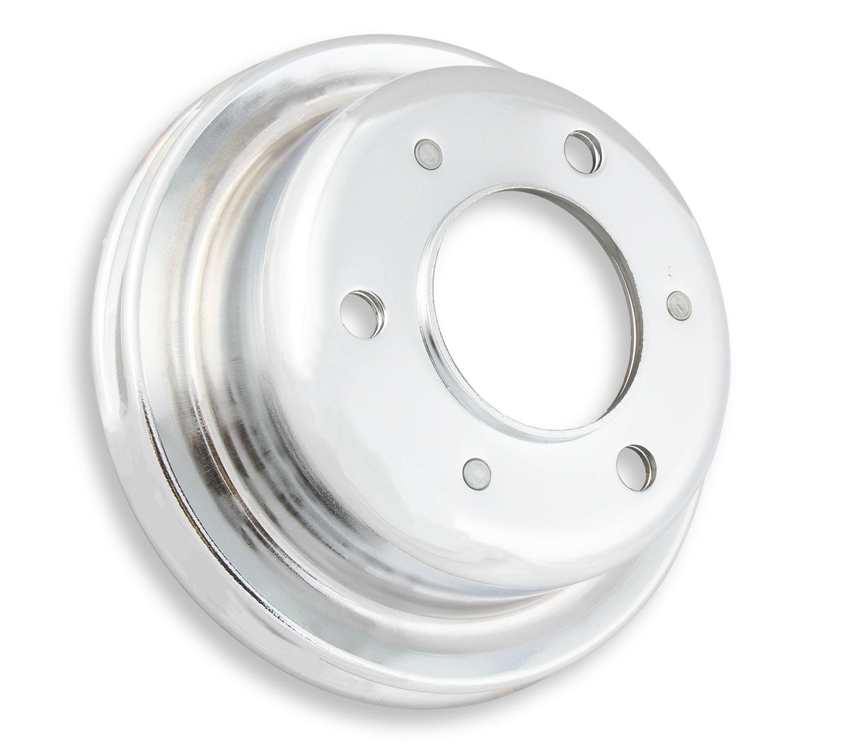 Mr Gasket Chrome Crankshaft Pulley - Single Groove - 8827