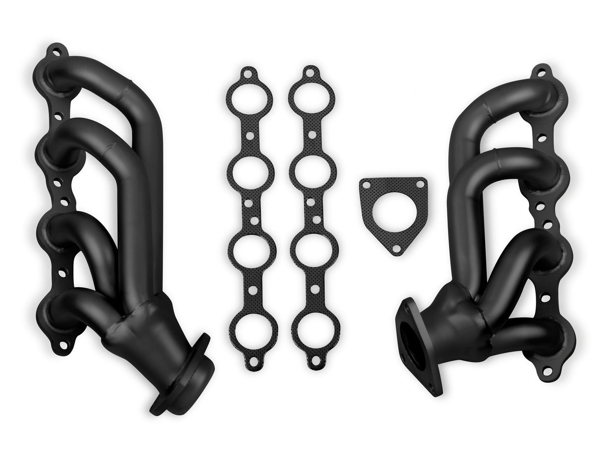 Flowtech Shorty Headers - Black Painted - 91843FLT
