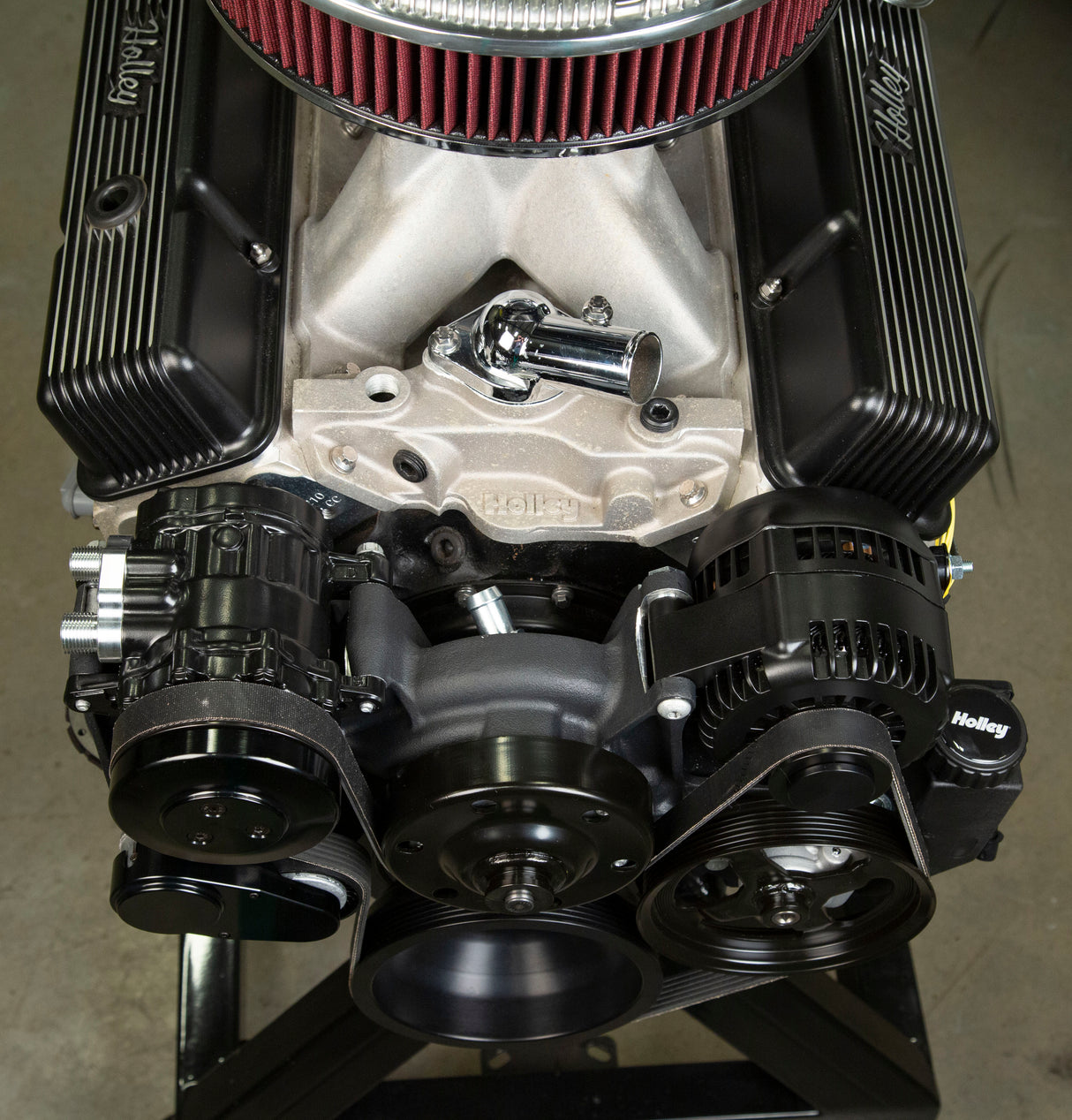 Holley 20-240BK Small Block Chevy Mid-Mount Complete Accessory System
