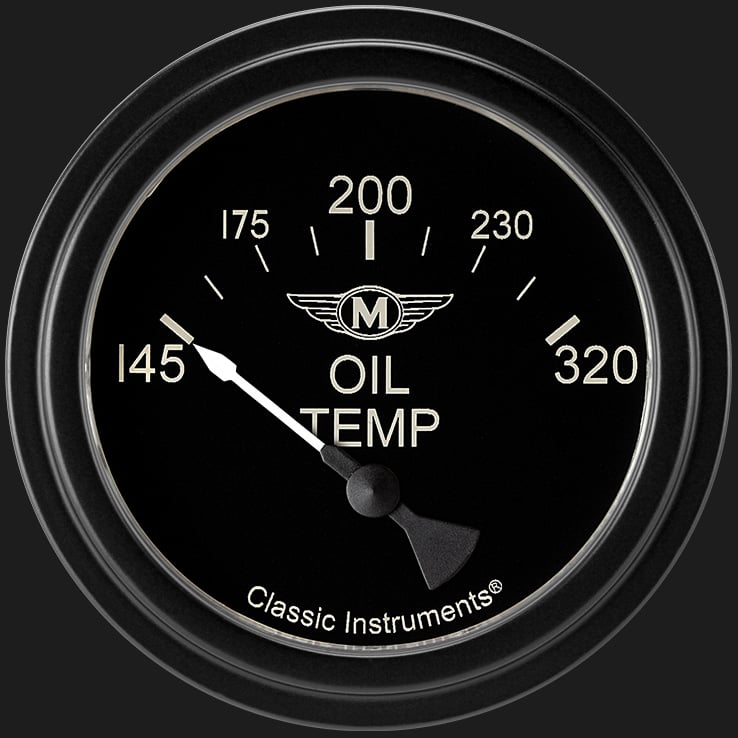 Classic Instruments Moal Bomber 2 5/8" Oil Temperature Gauge - MA228BLF
