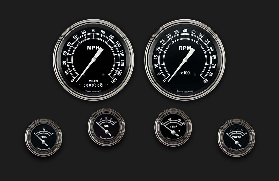 Classic Instruments Traditional Series Six Gauge Set - TR51SLF