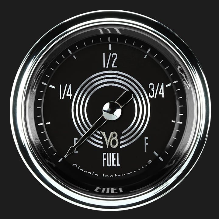 Classic Instruments V8 Speedster 2 1/8" Fuel Gauge - V8SR109SHC