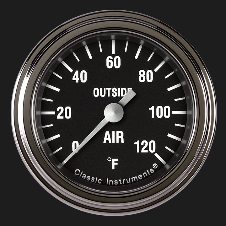 Classic Instruments Hot Rod 2 1/8" Outside Air Temp. Gauge - HR199SLF