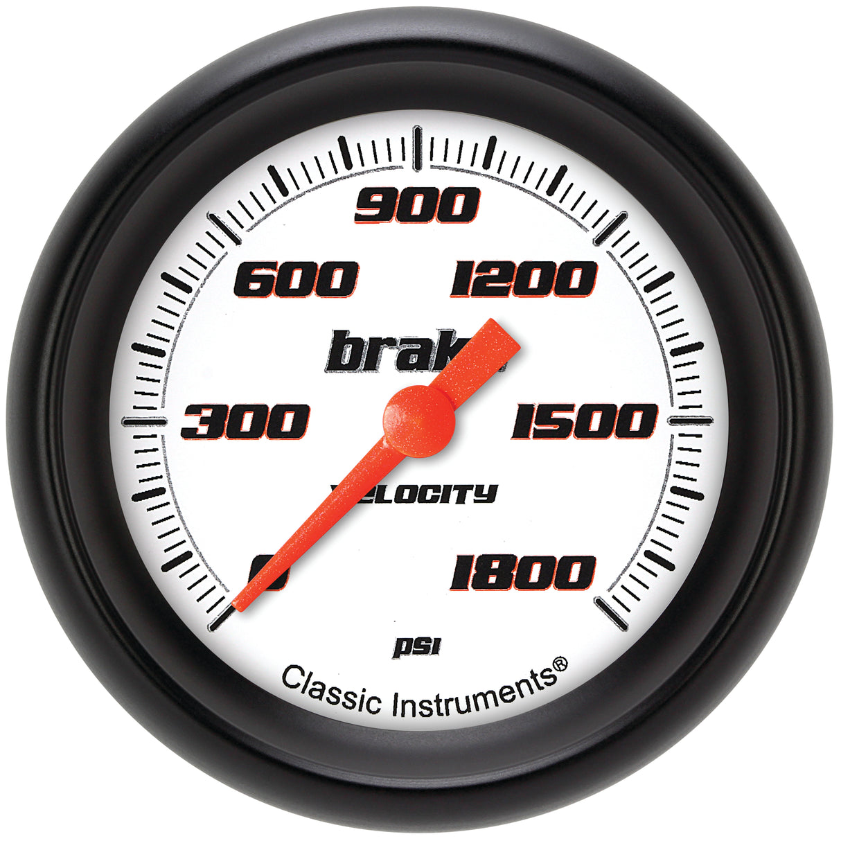 Classic Instruments Velocity White 2-5/8" Brake Pressure Gauge - VS367WBPF