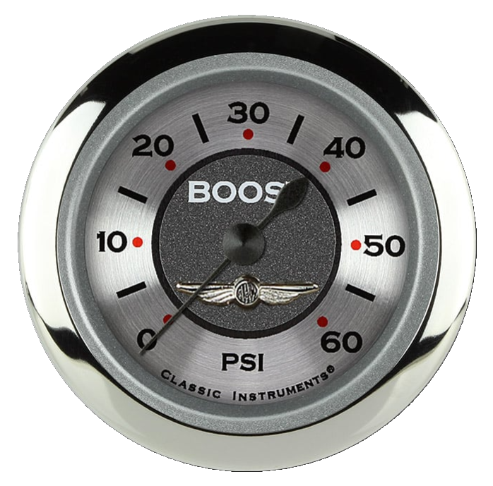 Classic Instruments All American 2 1/8" Boost Gauge, 60 psi - AW143SRC