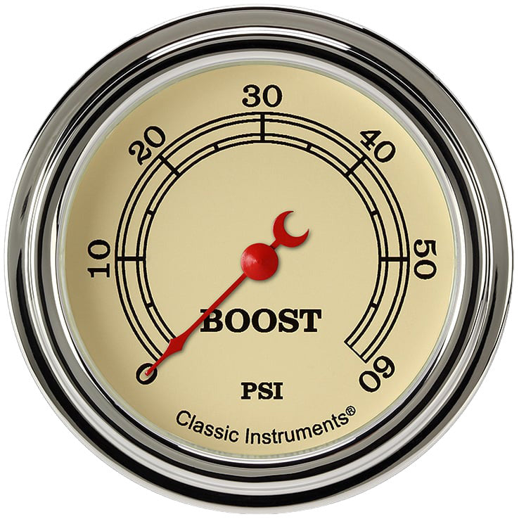 Classic Instruments Vintage 2-5/8" Boost Gauge (60 PSI) - VT343SLF