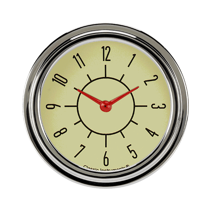 Classic Instruments 6-Pack Matching Tan 2 5/8" Clock - SX92TSLF