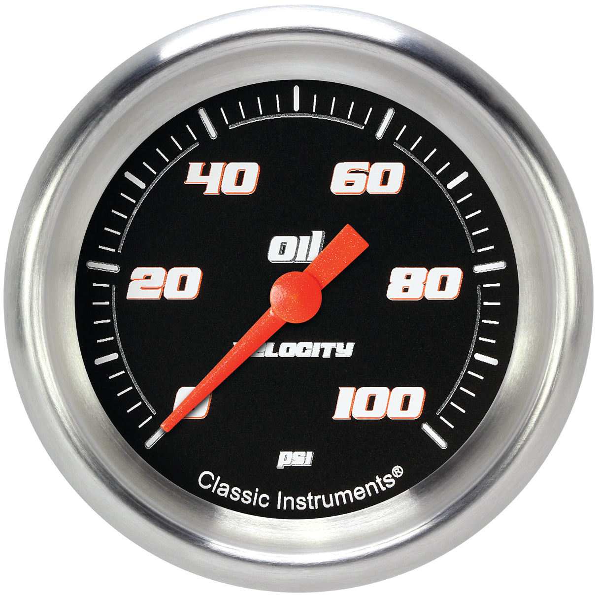 Classic Instruments Velocity Black 2-5/8" Oil Pressure Gauge - VS381BAPF