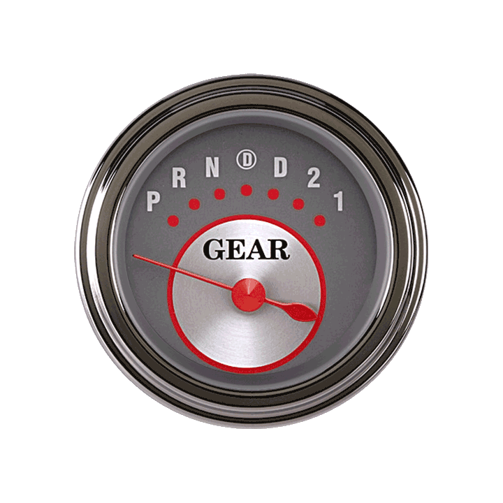 Classic Instruments Silver Series 2 1/8" Gear Indicator, Overdrive - SS06SLF