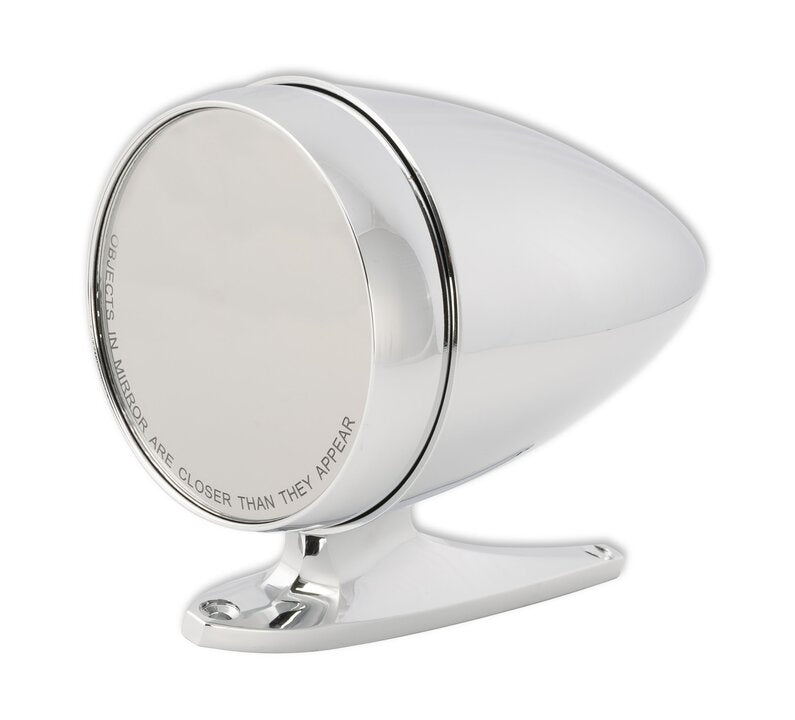 Scott Drake Chrome Bullet Mirror with Long Base and Standard Glass Driver Side - C5RZ-17696-AL