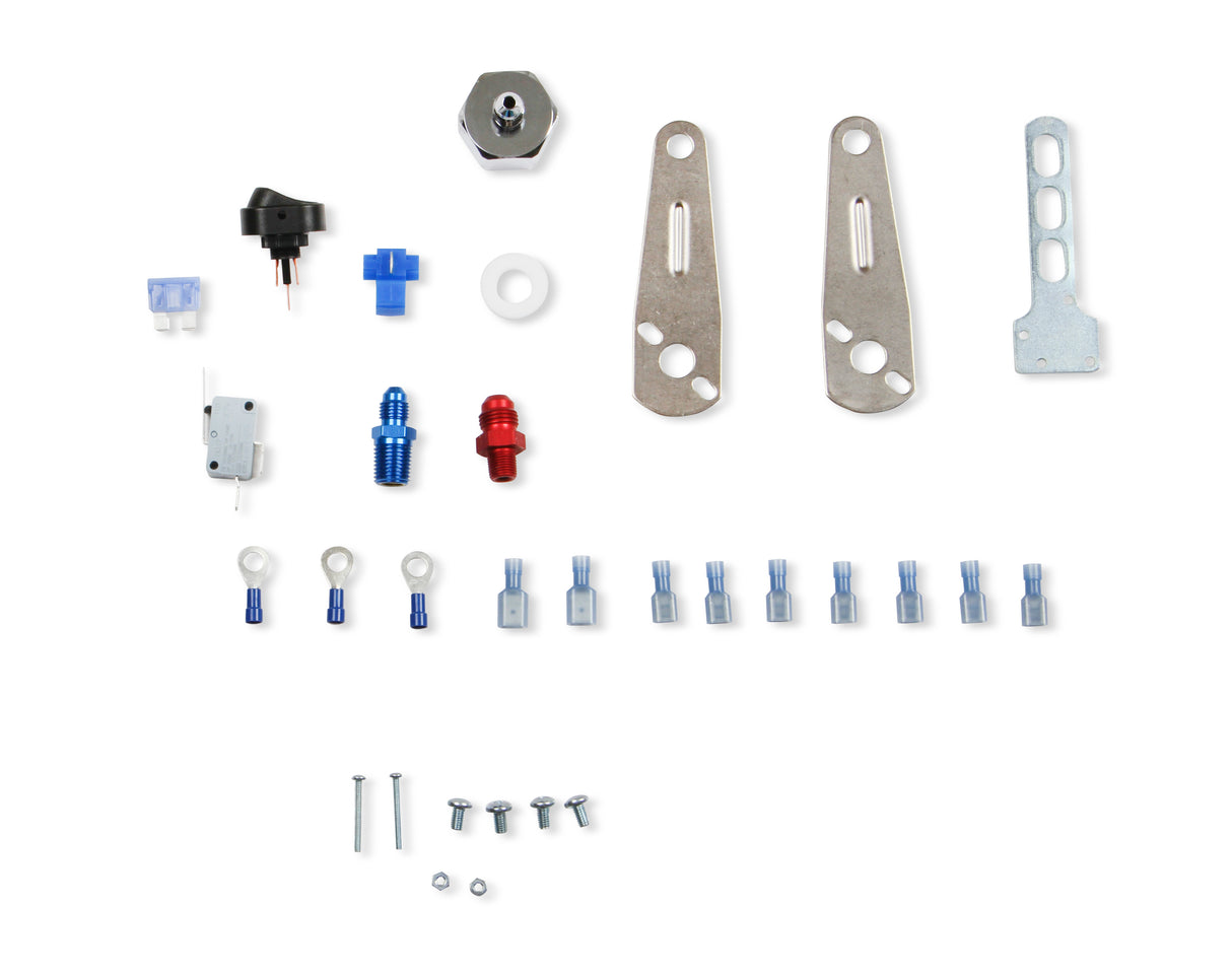 NOS Supercharger Nitrous System,Polished Plate,Red/Blue Plumbing,Blue Bottle - 02520-CNOS