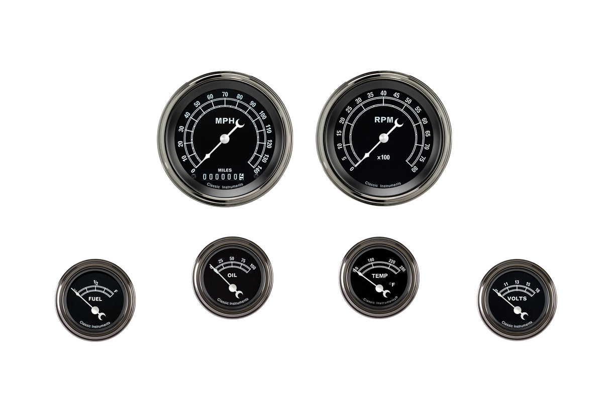 Classic Instruments Traditional Series Six Gauge Set - TR01SLF