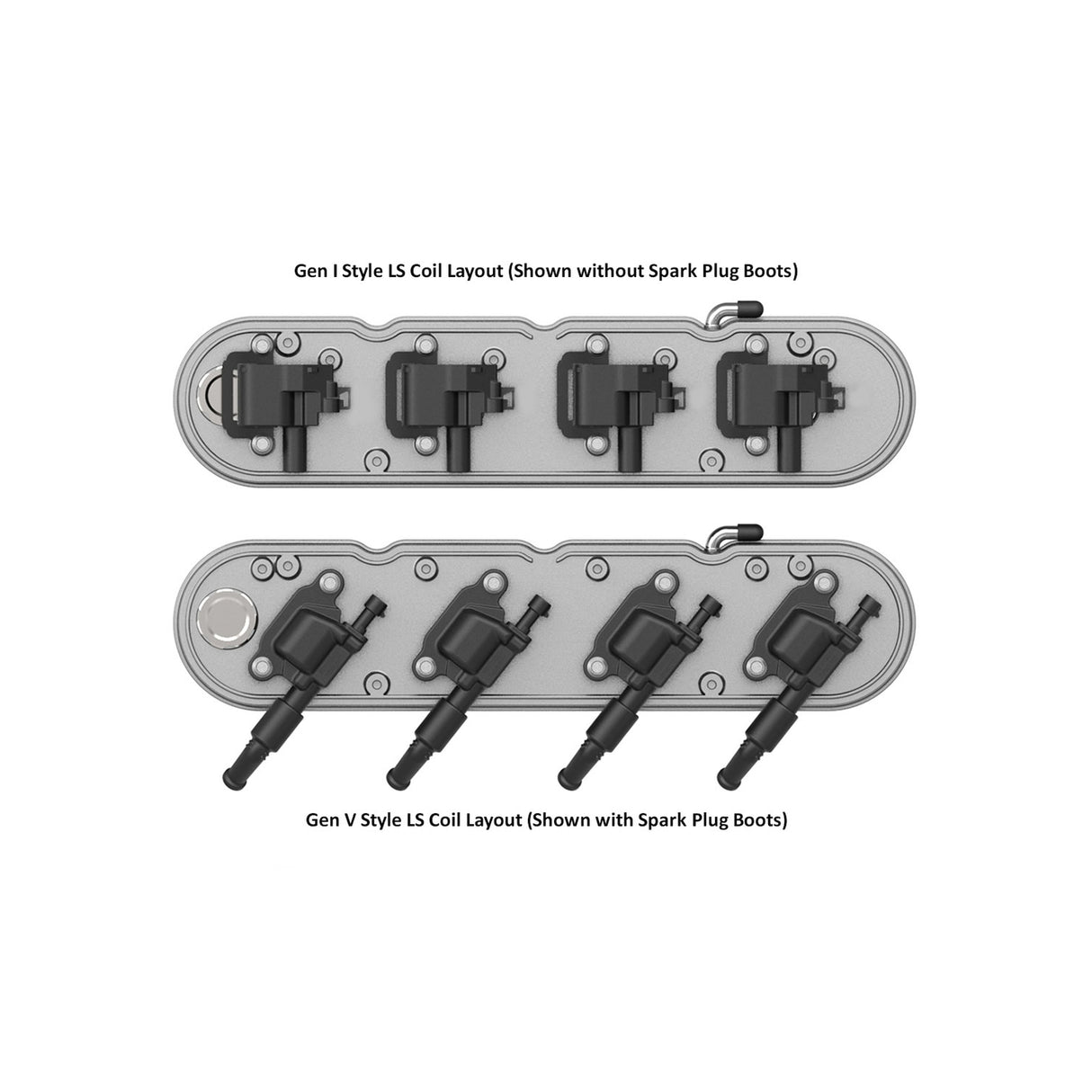 Holley 241-175 2-Piece "Chevrolet" Script Valve Cover - Gen III/IV LS - Natural