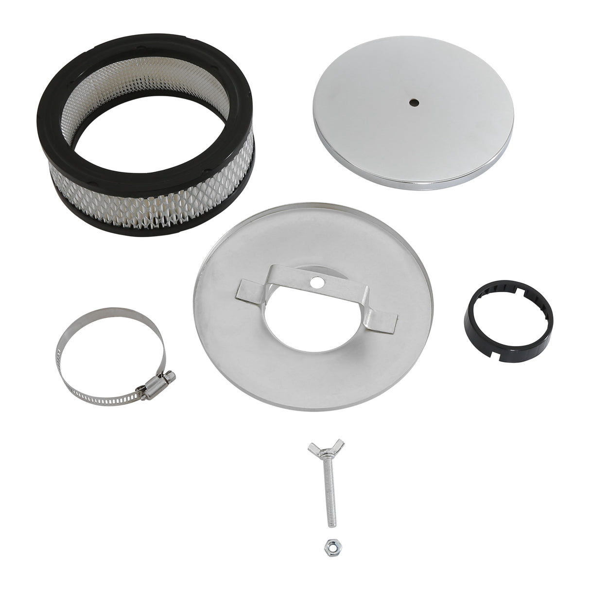 Mr Gasket Mr. Gasket Air Cleaner - 6-1/2 Inch x 2 Inch - Chrome - 1491