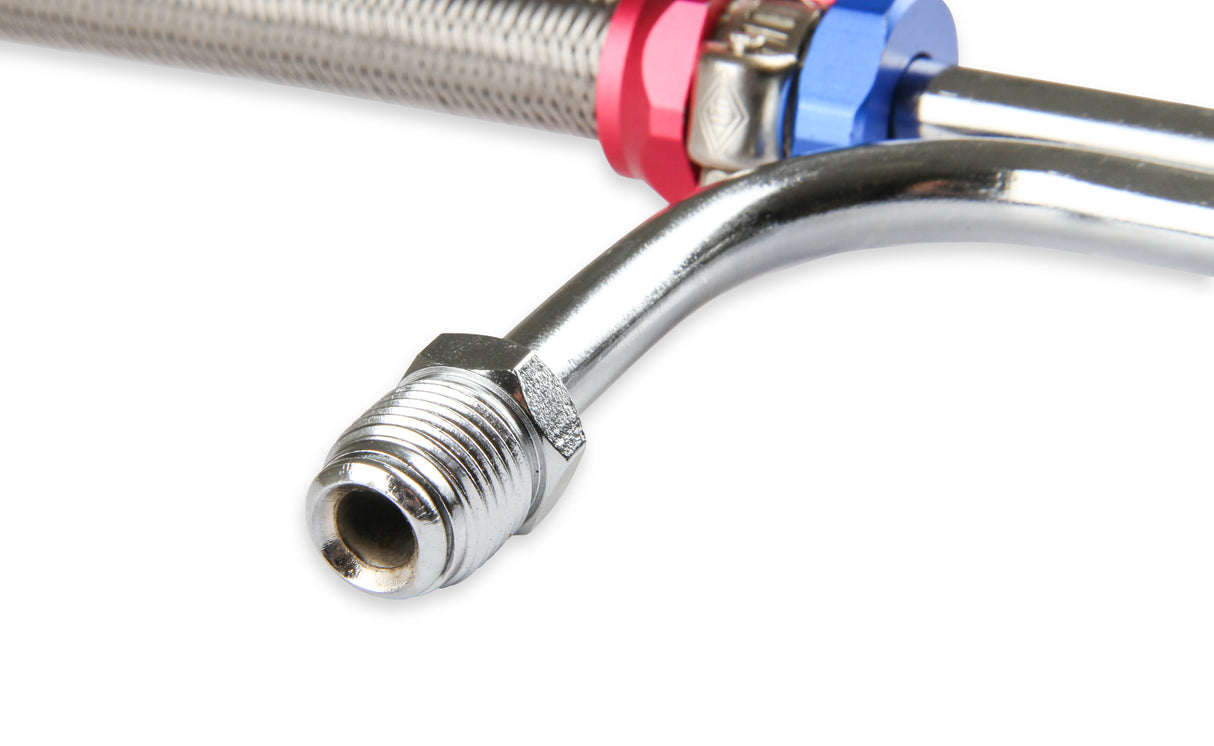 Mr Gasket Adjustable Fuel Line with Red and Blue Hose Ends - 1556G