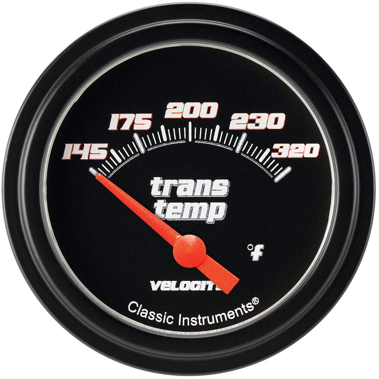 Classic Instruments Velocity Black 2-5/8" Transmission Temperature Gauge - VS227BBLF