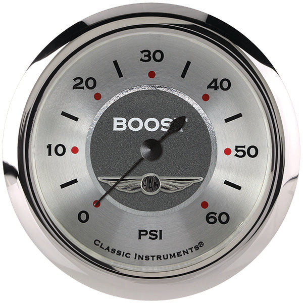 Classic Instruments All American 2-5/8" Boost Gauge (60 PSI) - AW343SRC