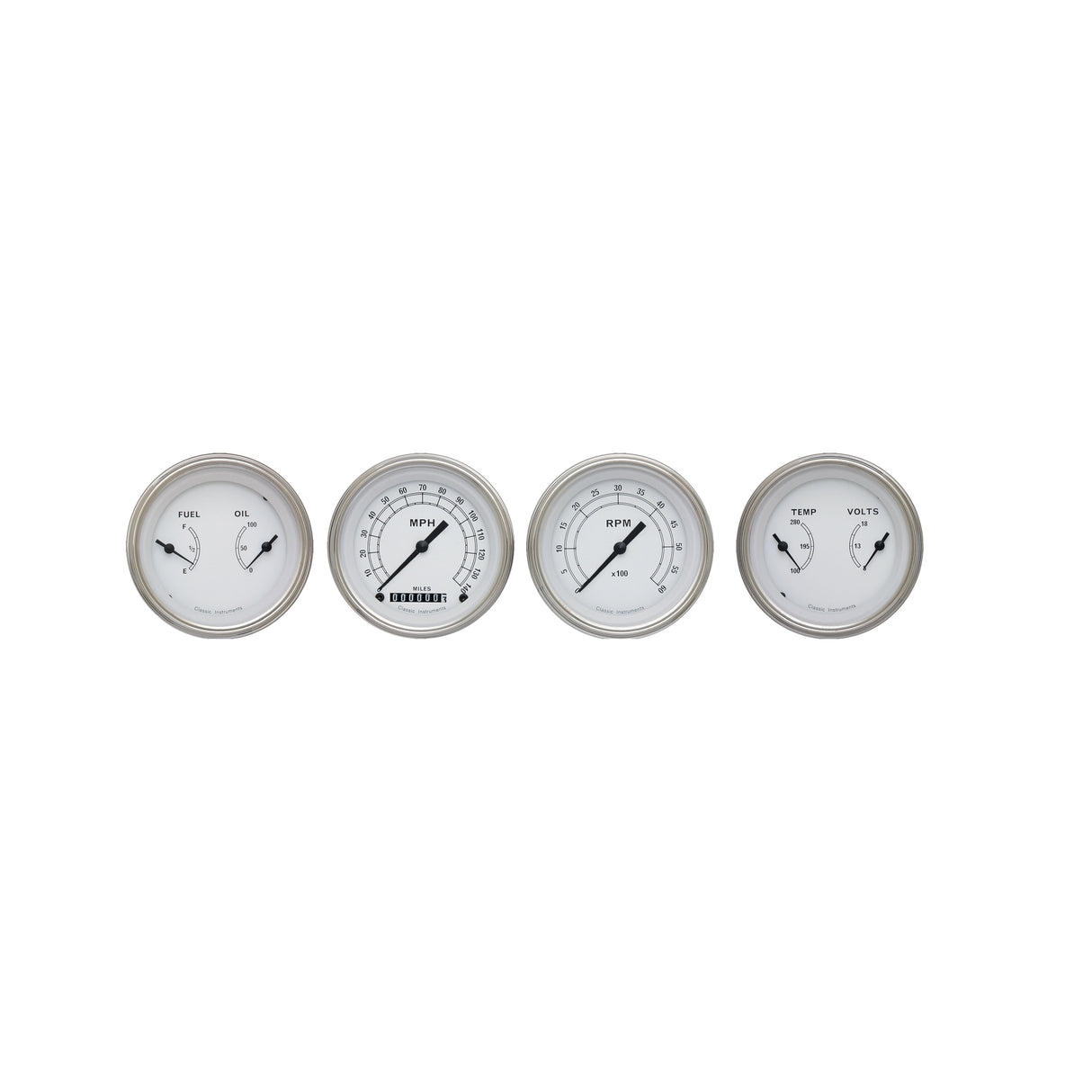 Classic Instruments Classic White 4 Gauge Set - CW05SLF