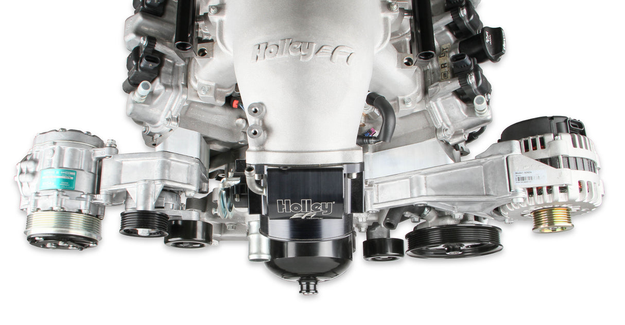 Holley 20-170 Complete GM Gen V LT, L83, L84, L86, and L87 Accessory Drive System w/ Alt, P/S, A/C, Water Pump, Belts, and Spacers