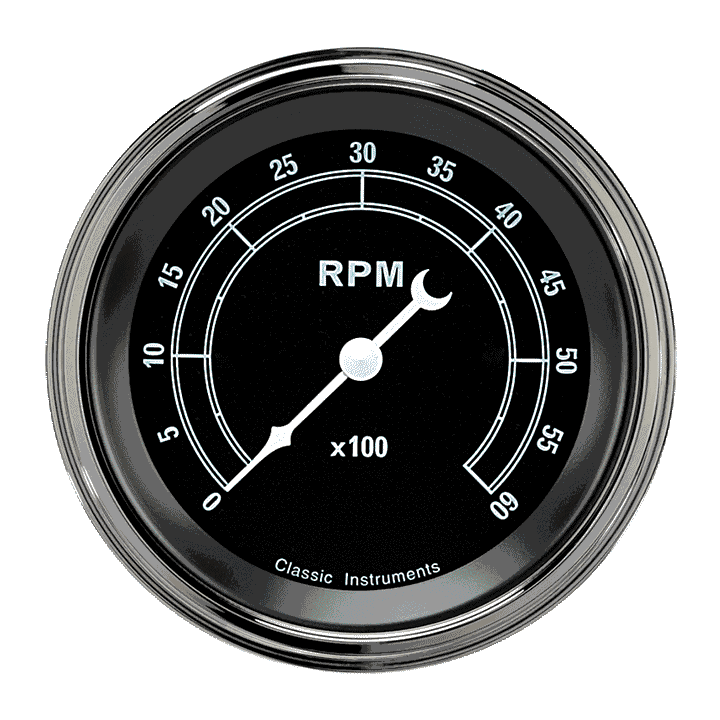 Classic Instruments TRADITIONAL 3IN TACH 6000 RPM - TR60SLC