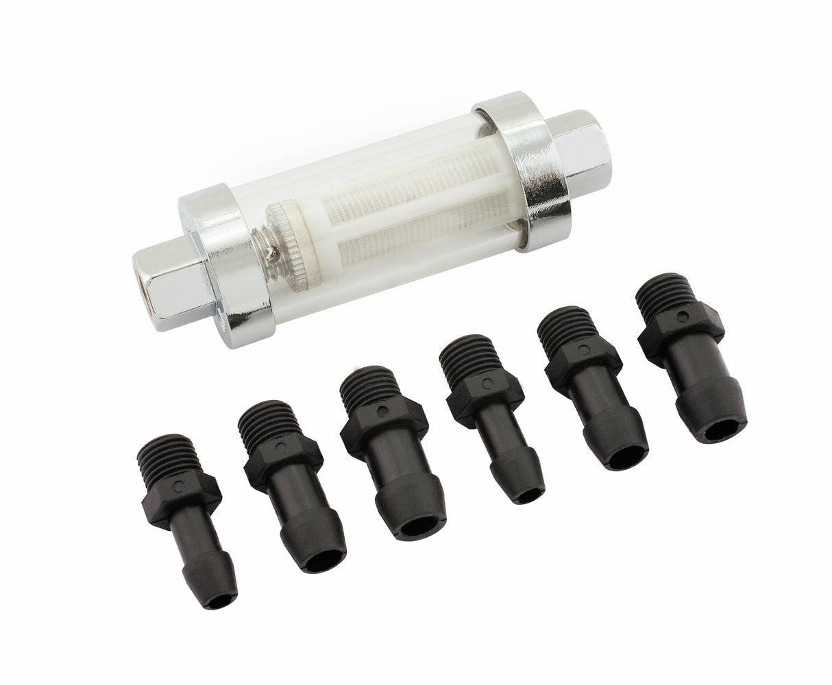 Mr Gasket Clearview Inline Fuel Filter - 9706